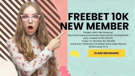 Gratis Freebet New Member Terbesar di Tahun Ini !