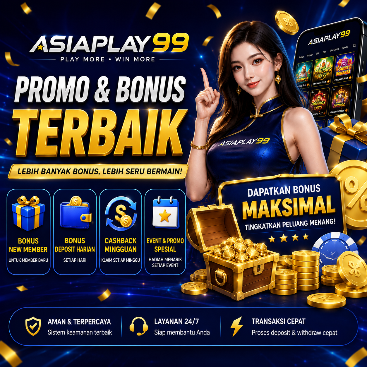 AsiaPlay99 Promo Dan Bonus Slot Gacor Terbaik Untuk New Member !