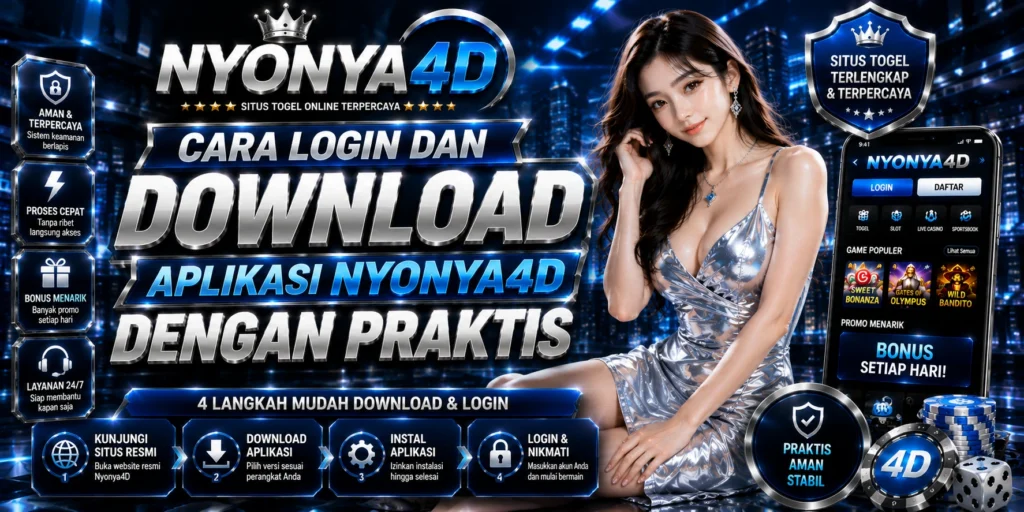 Cara Login Dan Download Aplikasi Nyonya4D Dengan Praktis !