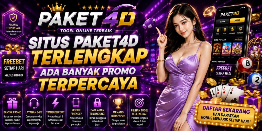 Situs Paket 4D Togel Terlengkap Ada Freebet Dengan Banyak Promo Terpercaya !