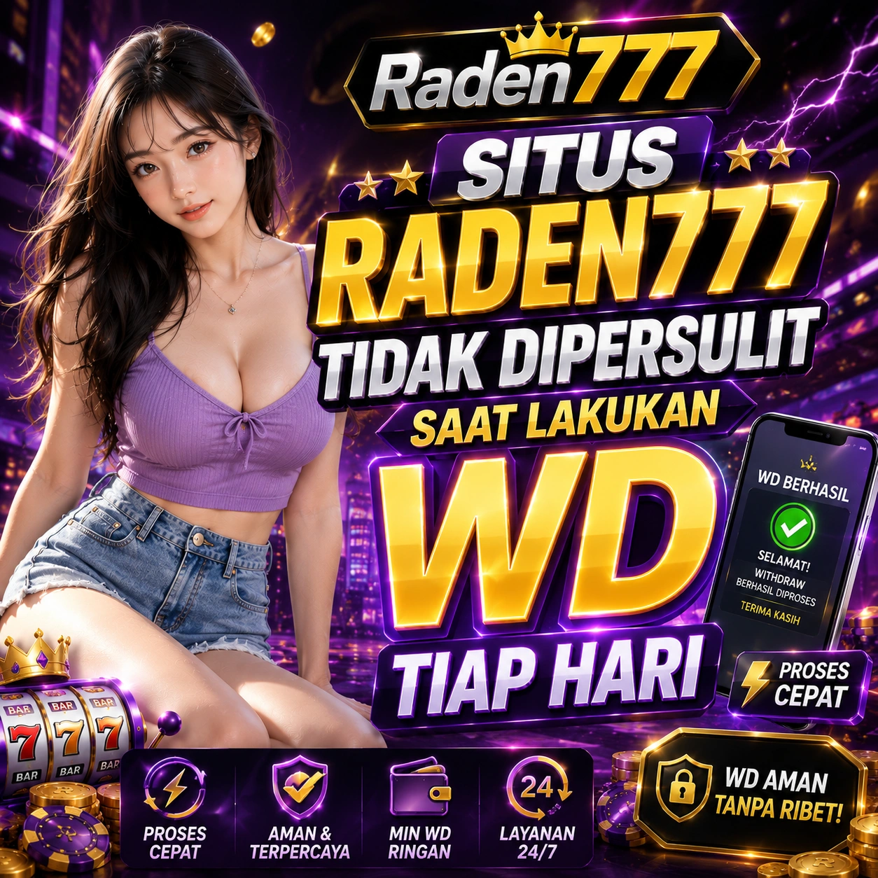 Freebet Slot 20K Situs Raden777 Tidak Dipersulit Saat Lakukan WD !